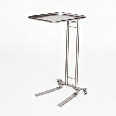MIDCENTRAL MEDICAL SS Foot Controlled Mayo Stand, 20" x 25" Tray Size, Unique Safety Descend MCM752